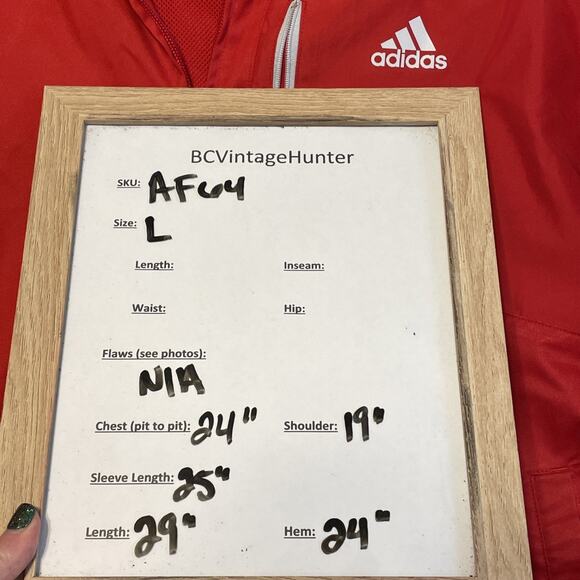 Adidas 3 Stripe RN#88387 CA#40312 Black And Red Jacket Men's Small - Picture 6 of 14